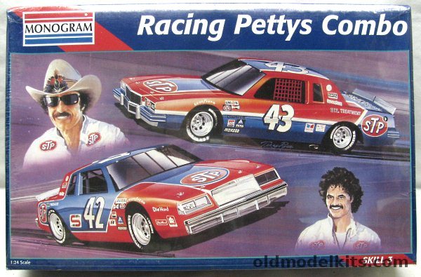 Monogram 1/24 Richard and Kyle Petty Racing Combo - 1981 STP Buick Regal and 1982 STP Pontiac, 6389 plastic model kit